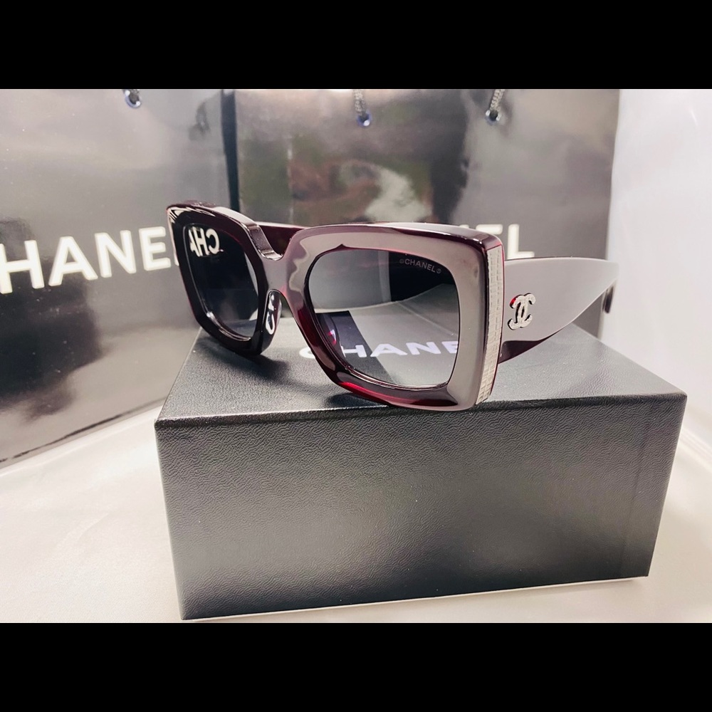 Chanel Sunglasses Dark Burgundy